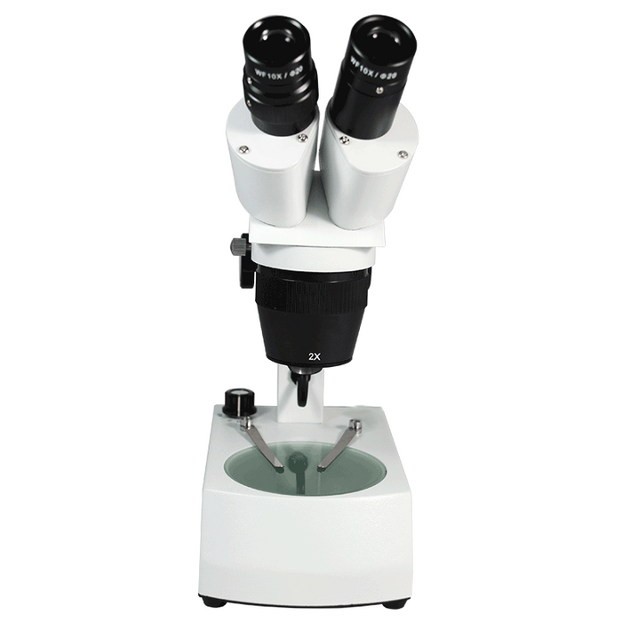 20X/40X Widefield Stereo Microscope, Binocular, Track Stand, Halogen Top and Bottom Light, Bright Field