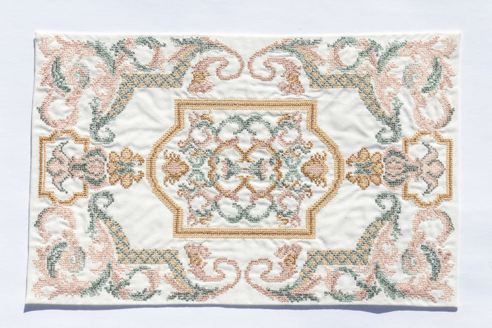 Artisan Janet Patacca Handmade Rug Imperial Peach & Gold