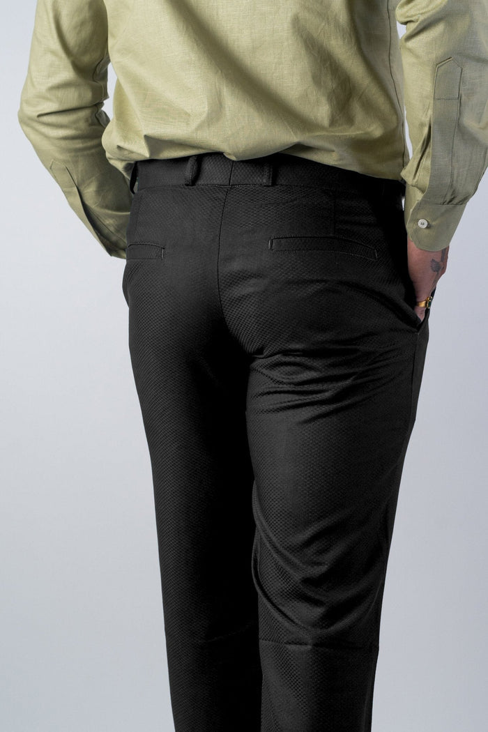 Black Color Formal Cotton Pant for Men - Punekar Cotton