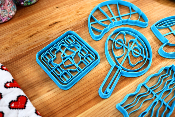 Breakfast Food Cookie Cutters - Fried Egg, Coffee, Croissant, Buttered Waffle, Bacon Strip- Breakfast Gift