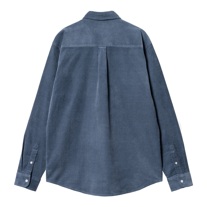 Carhartt WIP Madison Cord Fine Hemd Shirt Hudson Blue/Black