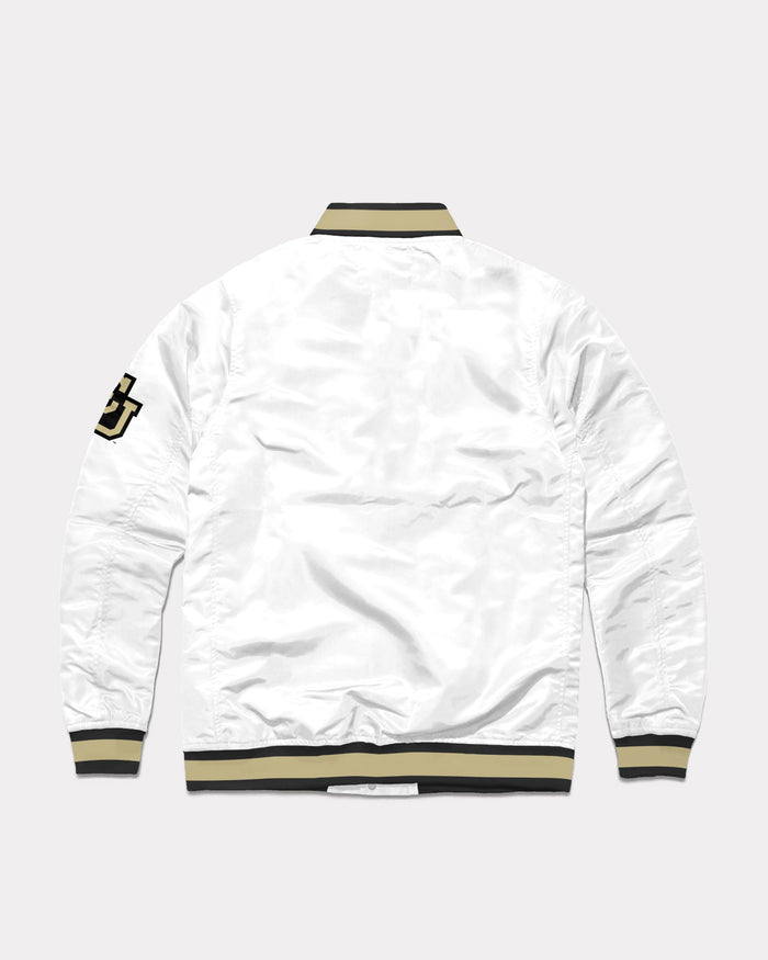 White Colorado Buffaloes Vintage Varsity Jacket Back
