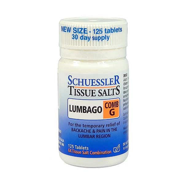 Schuessler Tissue Salts Combination G - Lumbago_1