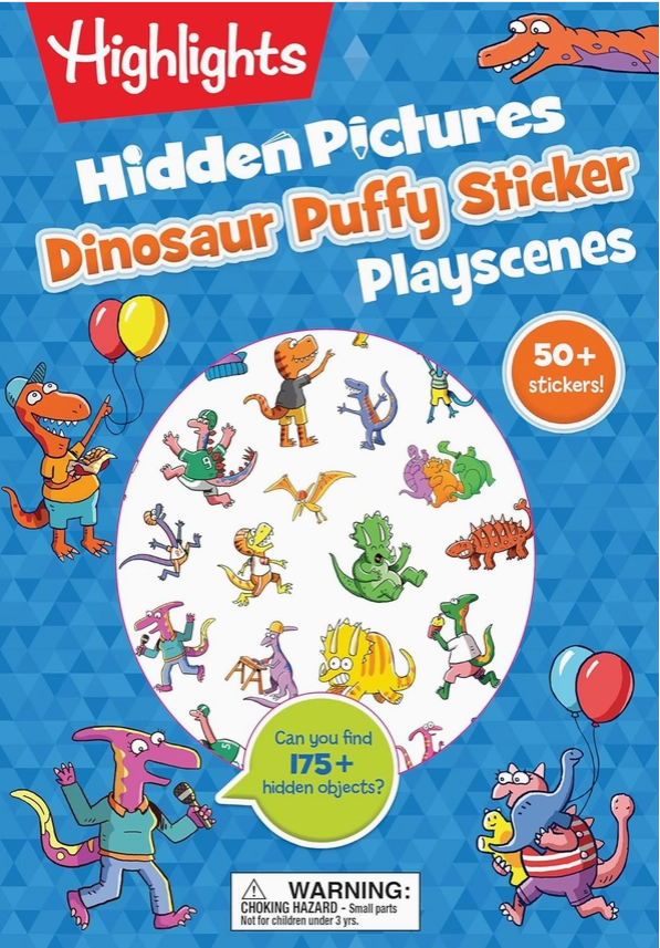 Dinosaur Hidden Pictures Puffy Sticker Playscenes
