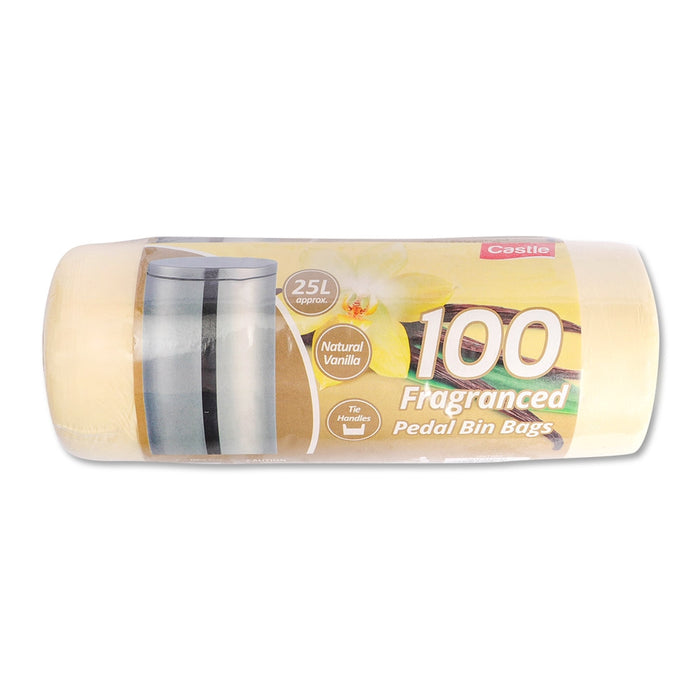 100 Fragranced Pedal Bin Bags - Yellow 331034