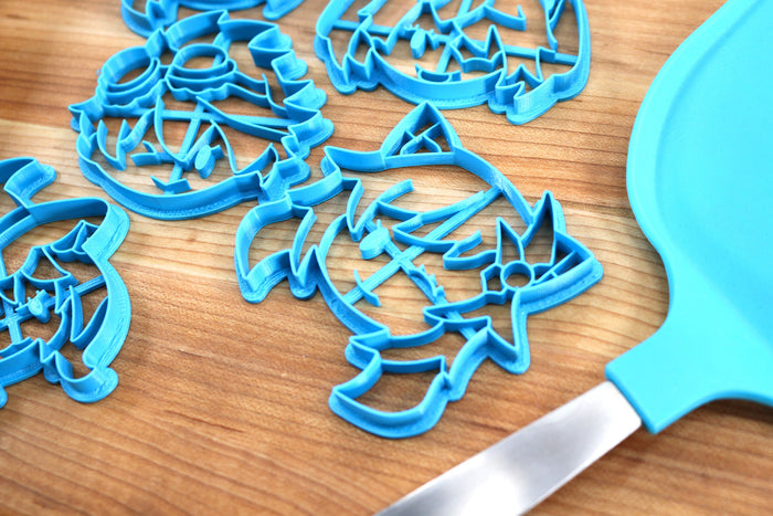 Genshin Impact Cookie Cutters Chibi Faces Set 7 - Beidou, Keqing, Fischl, Bennerr, Lisa