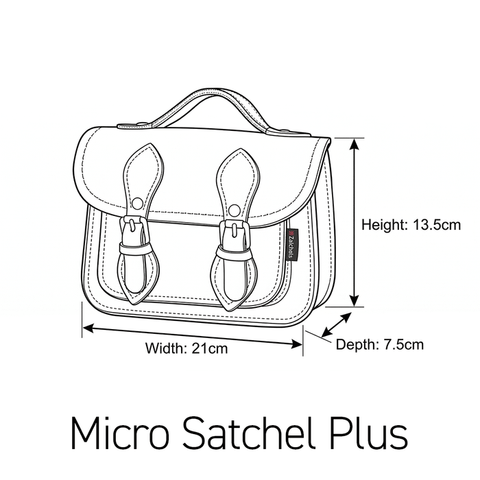 diagram Handmade Leather Micro Satchel Iced Coffee