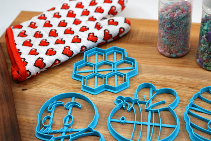 Honey Bee Cookie Cutters - Honeycomb, Beehive, Honey, Honeybee - Honeybee Gift Idea