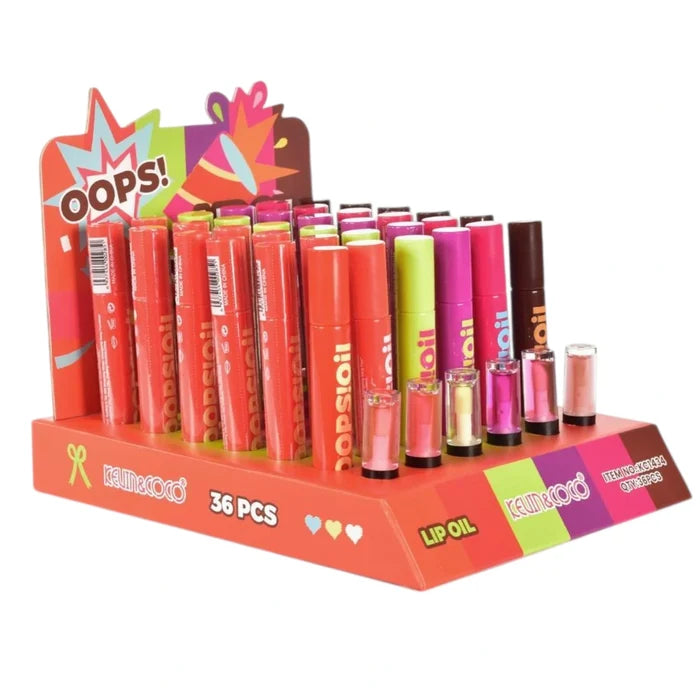 Kevin & Coco - Oops! Lip Oil | Wholesale Display 36 Units