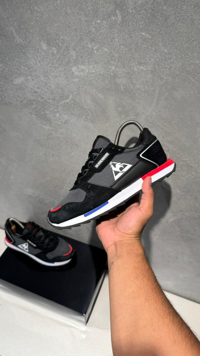 LECOP TENIS NEGRO BLANCO ROJO