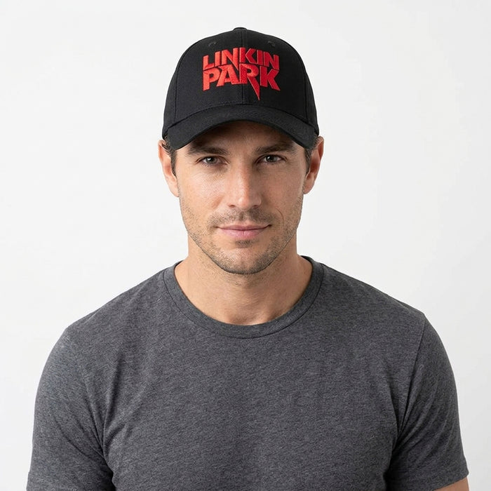 LINKIN PARK - RED LOGO - Baseball Cap Black
