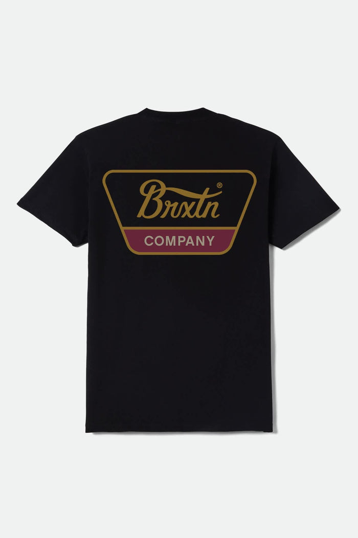Linwood Standard T-Shirt - Black/Metal Bronze/Red Mahogany