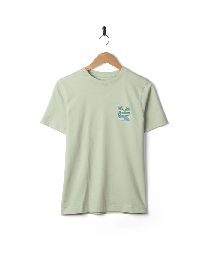 Live Wild Womens Short Sleeve T-Shirt In Light Green