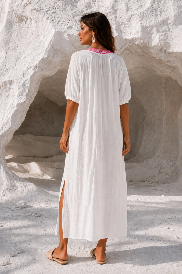 Marina Embroidered Cover-Up Pink