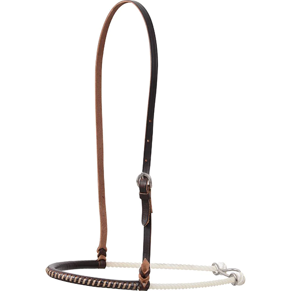 Martin Saddlery | Noseband | Single Rope | Covered Chocolate Harness