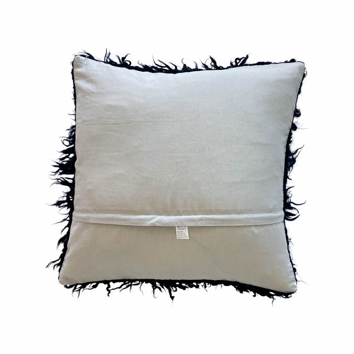 navy blue turkish tulu pillow 20x20