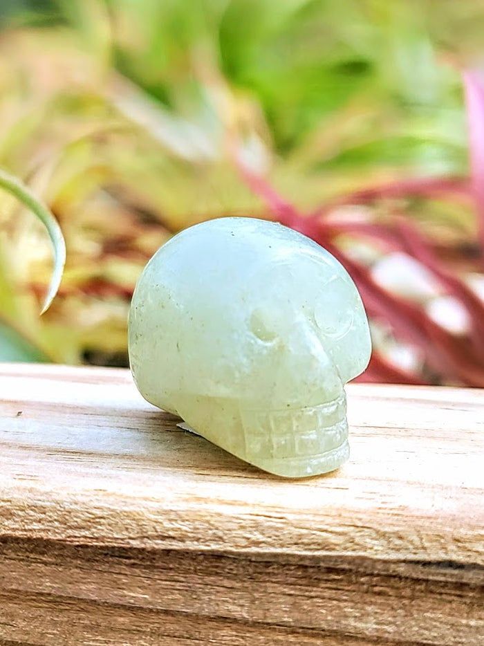 Mini Green Aventurine Skull Carving