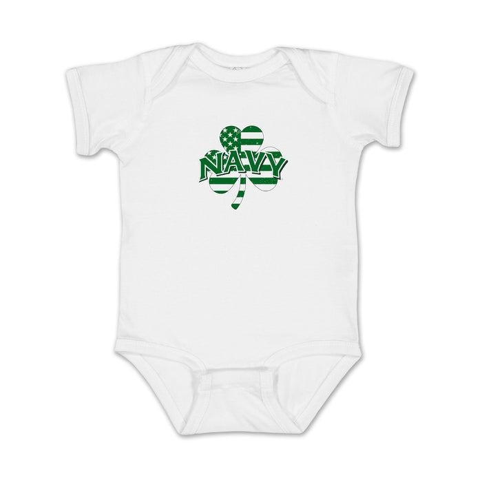 Navy Shamrock Infant Romper