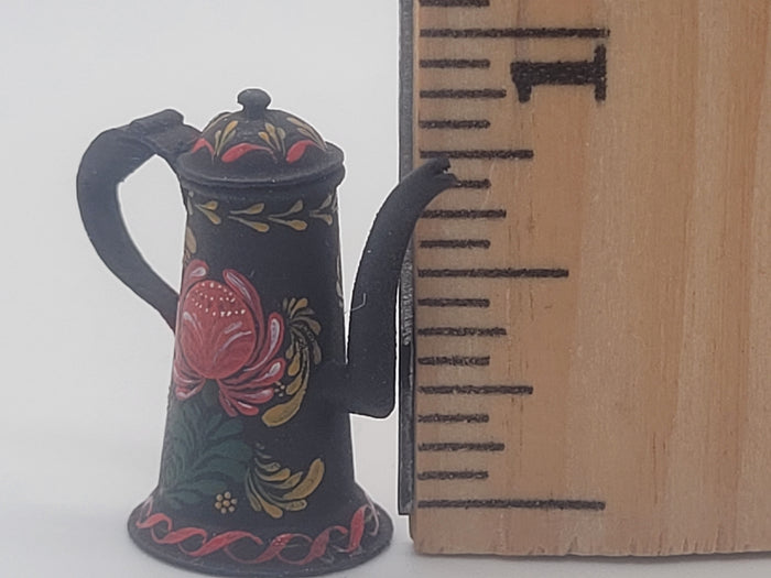 Painted Toile Coffee Pot - by Mary G. O'Brien 1980