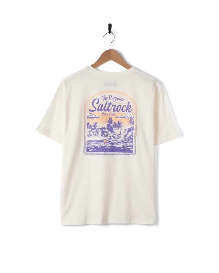 Postcard Womens Short Sleeve T-Shirt in Cream