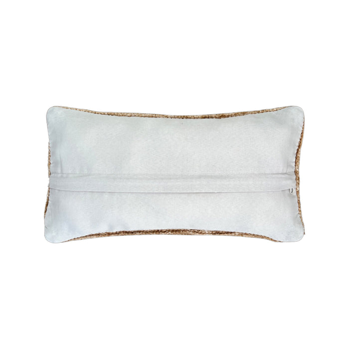 Handmade Turkish oushak pillow cover made with vintage rugs tan 8x16
