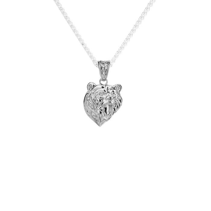 Silver and 18k Vermeil Reversible Bear Head Pendant