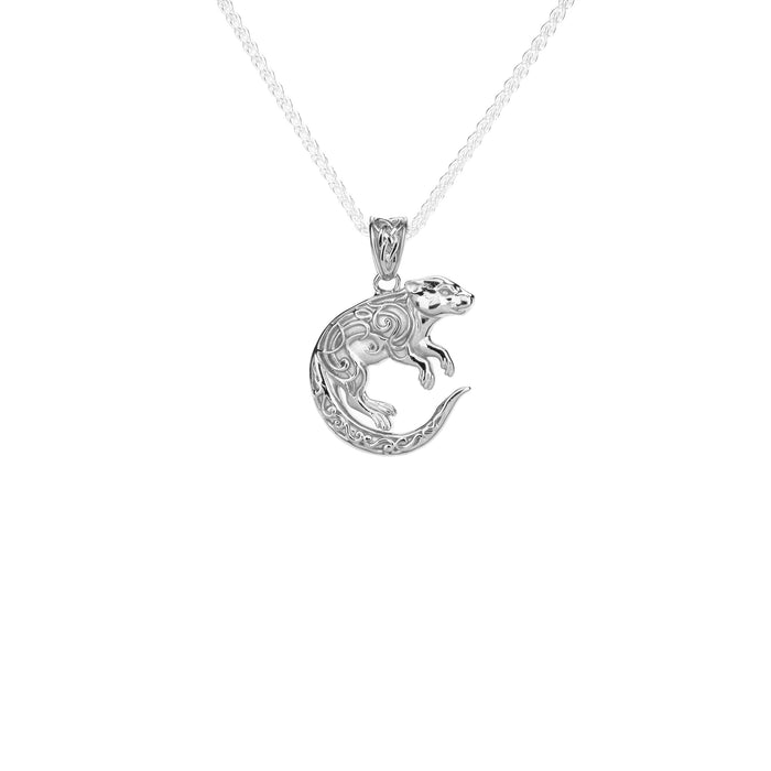 Silver and 18k Vermeil Reversible Otter Pendant