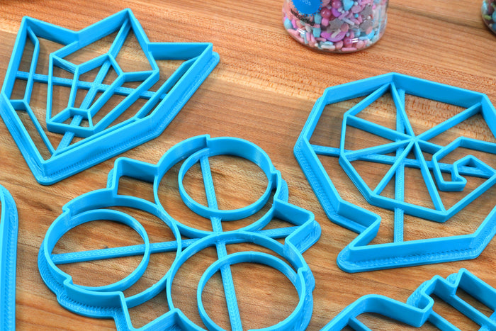 Spiritual Stones Cookie Cutters - Zora Sapphire, Goron Ruby, Kokiri Emerald, Fairy Bottle, Lon Lon Milk - Legend of Zelda Ocarina of Time