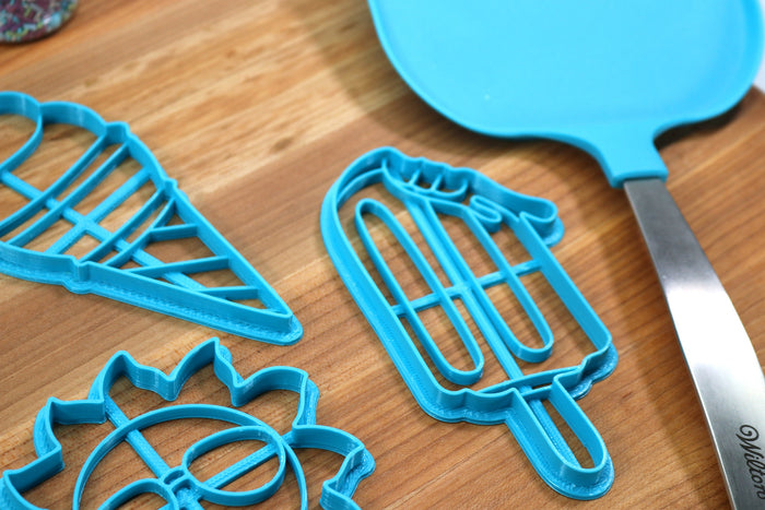 Summer Fun Cookie Cutters - Ice Cream, Pineapple, Popsicle, Sunglasses Sun, Watermelon - Summer Break Gift
