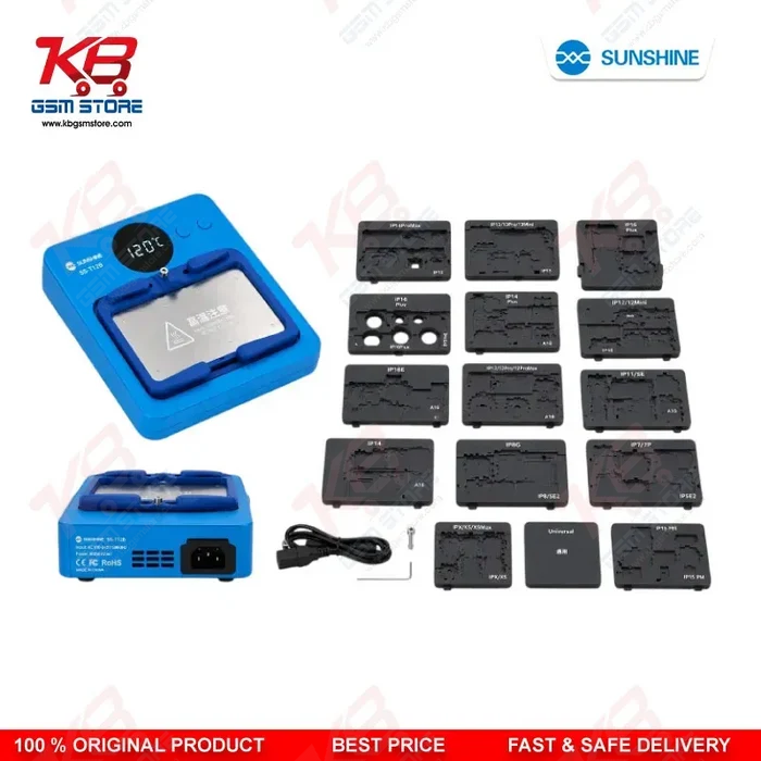 SUNSHINE SS-T12B Intelligent Heating Platform 15-in-1 Upgraded to IP17 | Motherboard Repair Set for iPhone & Android