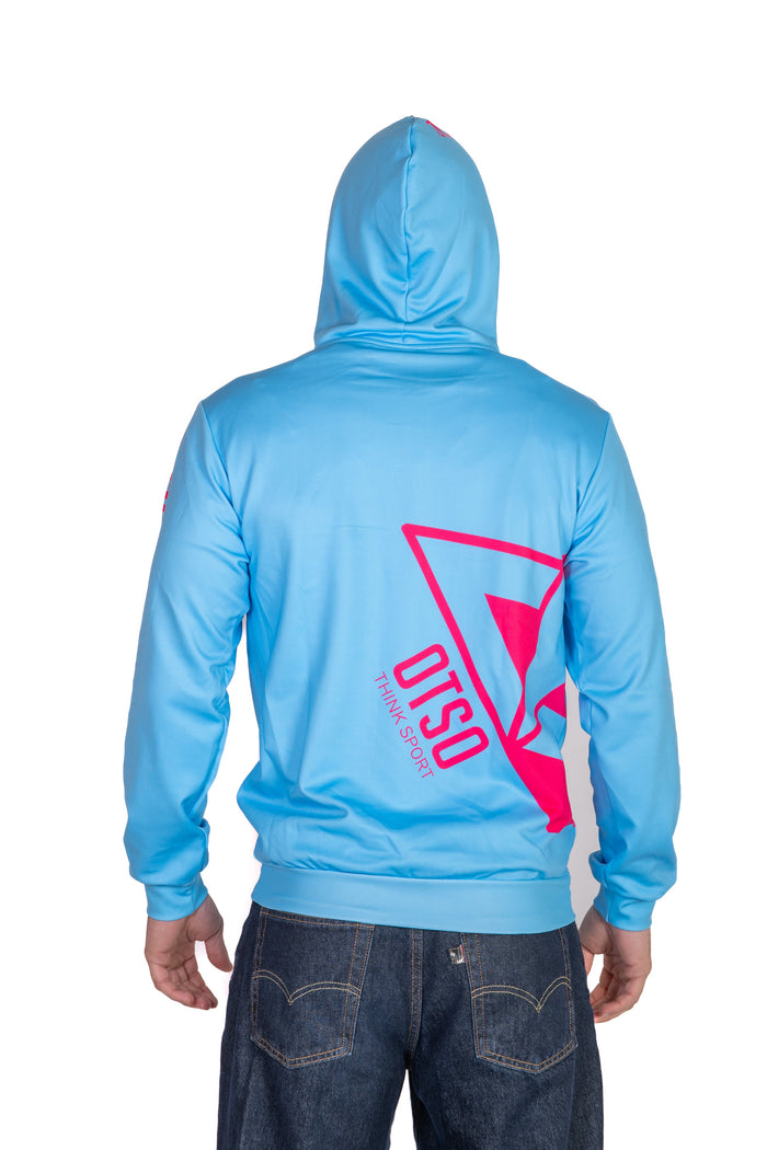 Sweat à capuche - Light Blue & Pink
