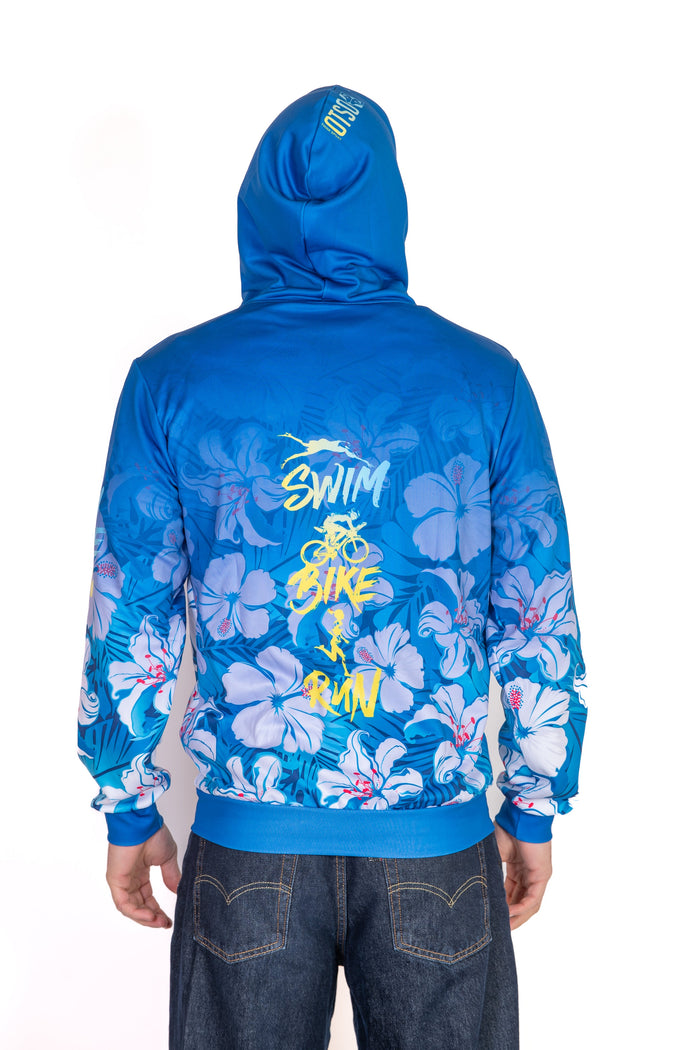Sweat à capuche - Swim Bike Run Flower