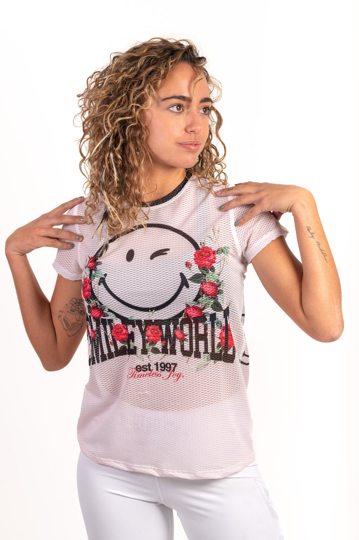 T-shirt Femme manches courtes - Smiley Vintage