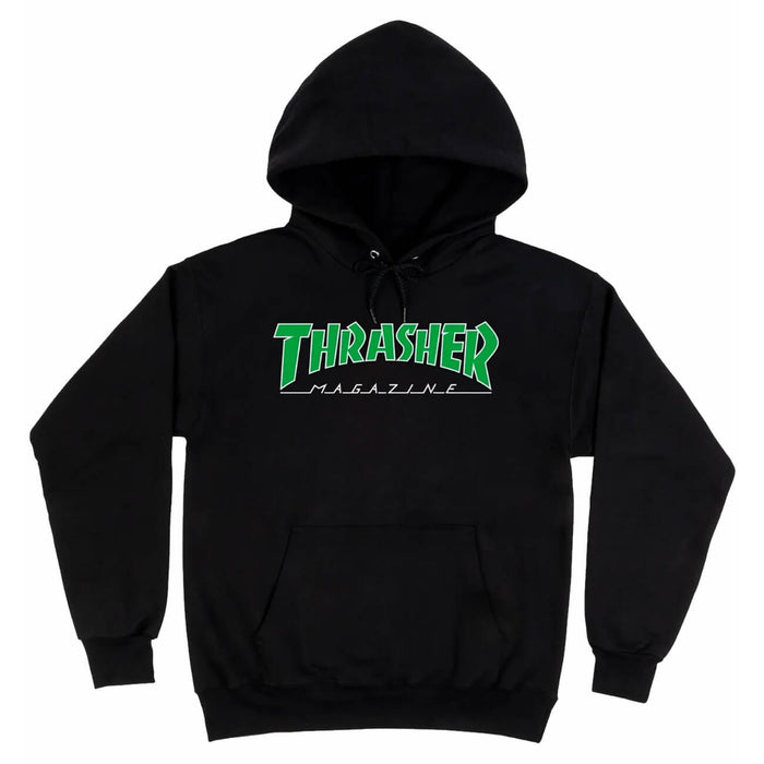 Thrasher Outlined Hoodie Black Green