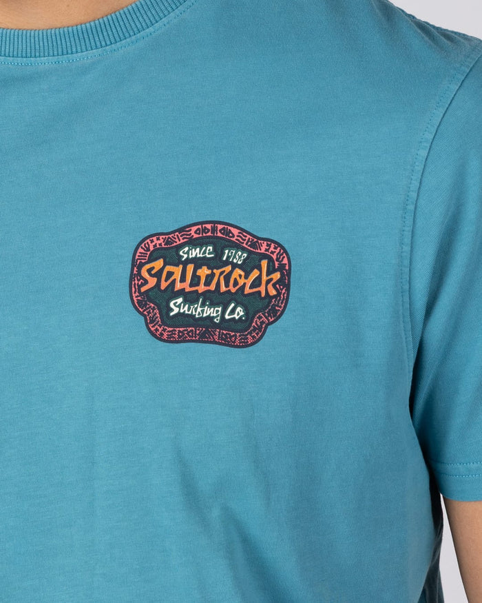 Tribal Frame Mens Short Sleeve T-Shirt in Blue