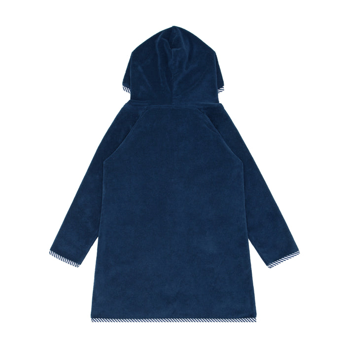 unisex navy french terry zipper coverup