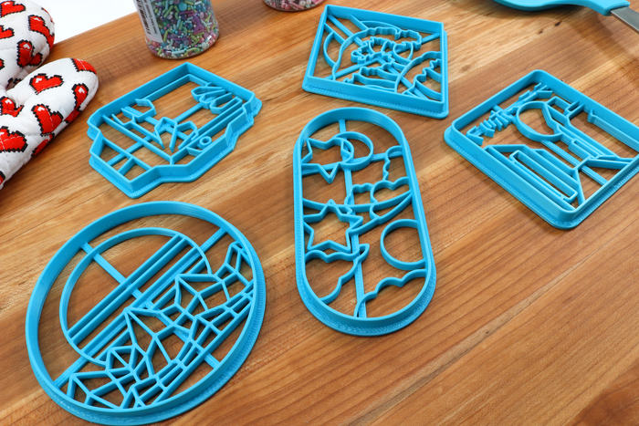 Vaporwave Dreams Cookie Cutters - Big Vaporwave, Crystal Monitor, Mountainside Vapor, Starry Pill, Sunset Cityscape