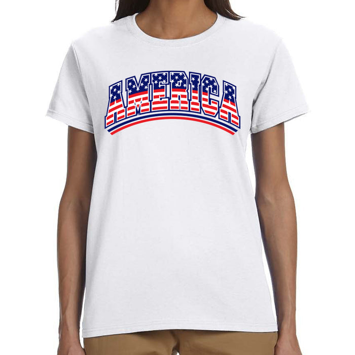 Women's America Stars and Stripes T-Shirt - The Flag Shirt