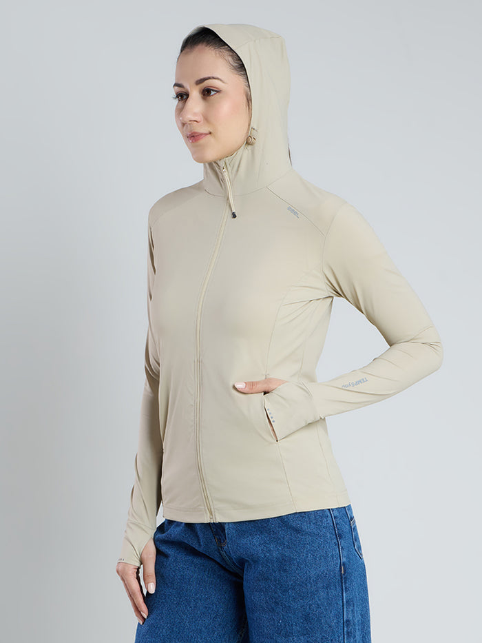 Women's Coffee Mid-Length Sun Jacket | AirWeave™