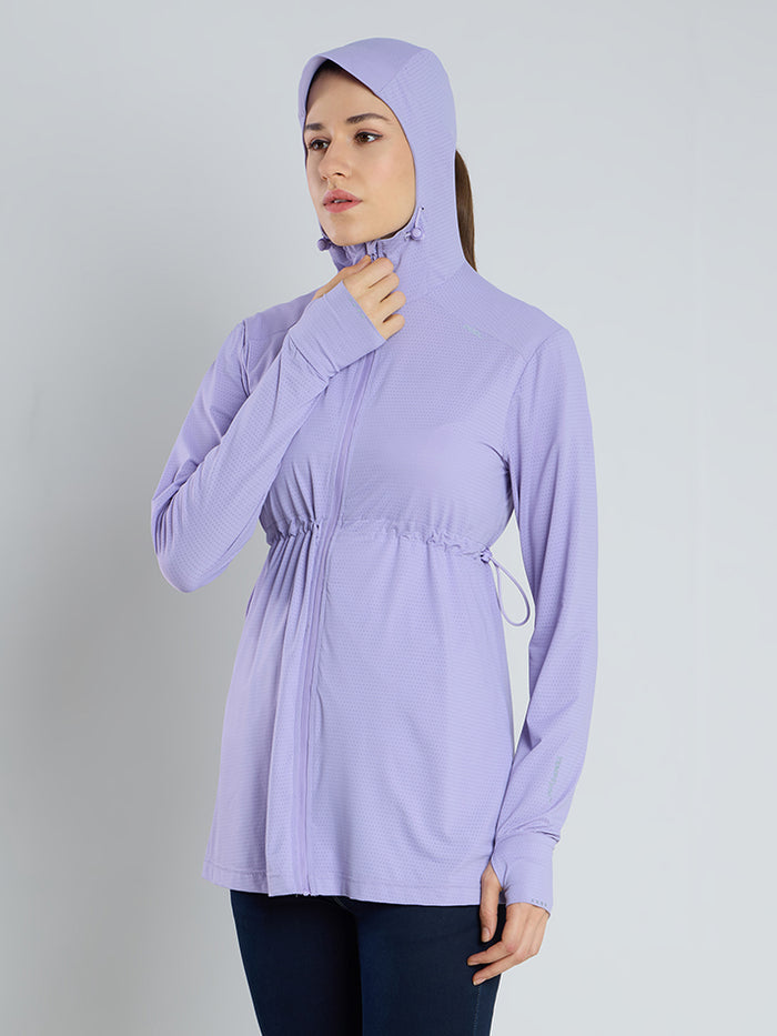 Women's Light Purple Full Length Sun Jacket | AirWeave™
