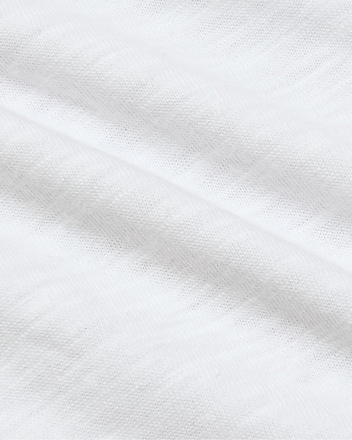 Womens Black & White Slub Scoop Neck Tee 2-Pack, close-up fabric texture.
