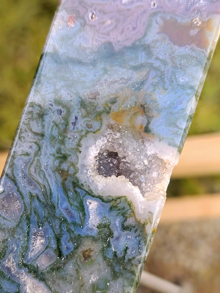 WYSIWYG- Purple Moss Agate Tower