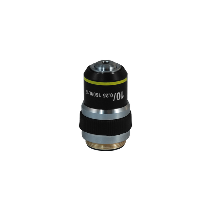 10X Achromatic Microscope Objective Lens, SKU BM13043311, three quarter front view
