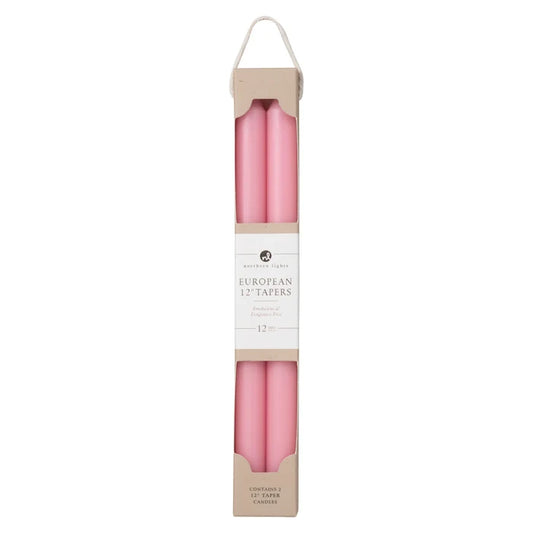 12" Taper Candlesticks (2pc) - Soft Pink - Hello World Modern Mercantile