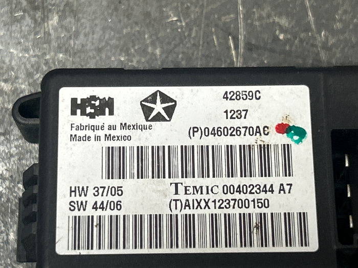 2004-2010 Mopar Dodge Chrysler Jeep Heated Seat Control Module 04602670AC