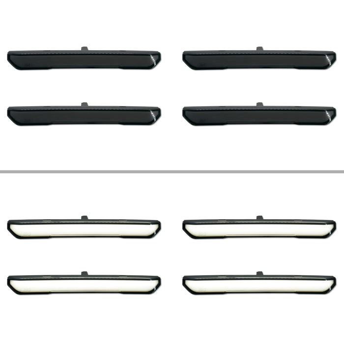 Smoked / Full Length LED / Running Light Only - White LED's