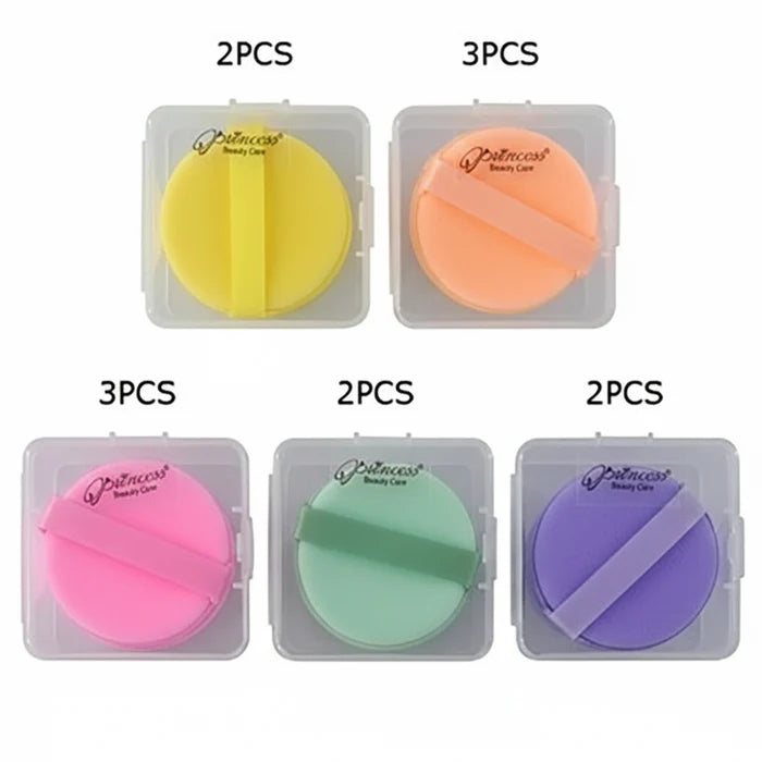 4-Piece Makeup Powder Puff Set – 5.5cm Soft Cosmetic Sponge with Storage Case (BFB-1100)