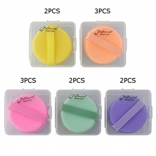 4-Piece Makeup Powder Puff Set – 5.5cm Soft Cosmetic Sponge with Storage Case (BFB-1100)