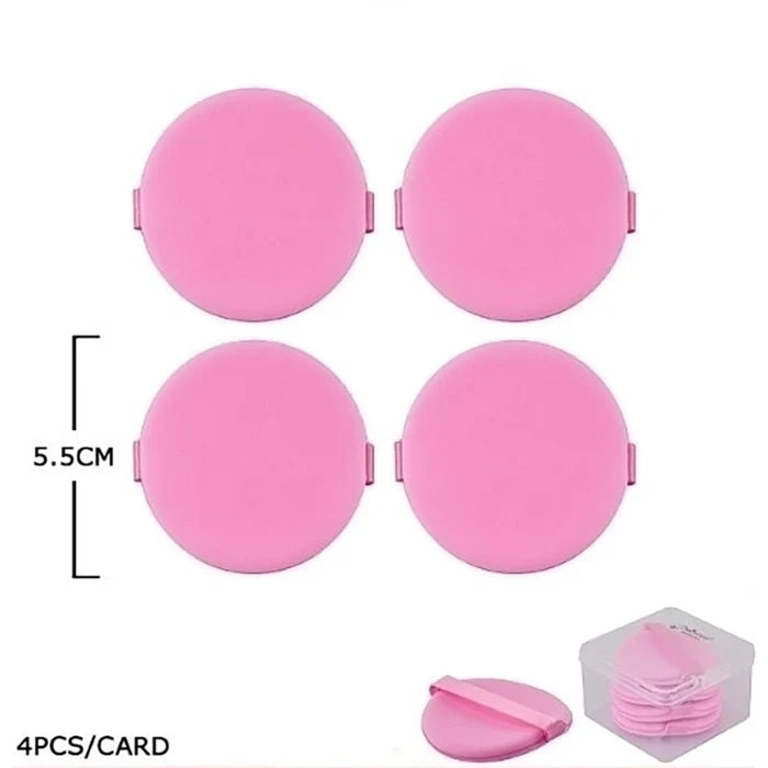 4-Piece Makeup Powder Puff Set – 5.5cm Soft Cosmetic Sponge with Storage Case (BFB-1100)
