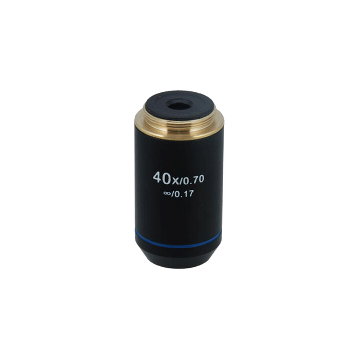 40X Infinity-Corrected Achromatic Microscope Objective Lens Working Distance 0.76mm, SKU BM03013511, three quarter front view
